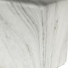 12" White And Black Ceramic Square Table Lamp With White Shade