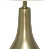 20" Gold Metal Novelty Table Lamp With White Drum Shade