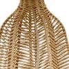 21" Light Brown Table Lamp With Beige Drum Shade