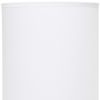23" White Metal Table Lamp With White Cylinder Shade