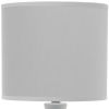 20" Gray Ceramic Round Table Lamp With Gray Drum Shade