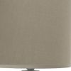 20" Taupe Ceramic Novelty Table Lamp With Taupe Drum Shade