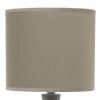 20" Taupe Ceramic Novelty Table Lamp With Taupe Drum Shade