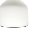 9" Off White Concrete Novelty Table Lamp With White Drum Shade