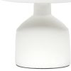 9" Off White Concrete Novelty Table Lamp With White Drum Shade