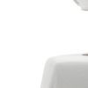 18" Off White Ceramic Geometric Table Lamp With White Drum Shade