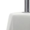 18" Off White Ceramic Geometric Table Lamp With White Drum Shade