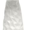 18" Off White Ceramic Geometric Table Lamp With Off White Drum Shade