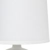 16" Off White Ceramic Novelty Table Lamp With White Drum Shade