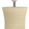 17" Beige Ceramic Novelty Table Lamp With White Drum Shade