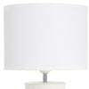 17" Off White Ceramic Novelty Table Lamp With White Drum Shade