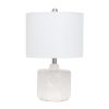 19" Off White Novelty Table Lamp With White Drum Shade