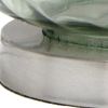23" Sage Glass Round Table Lamp With White Drum Shade