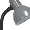 14" Gray Metal Swing Arm Table Lamp LED