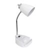 19" White Table Lamp