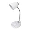 19" White Table Lamp