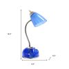 20" Blue Swing Arm Table Lamp