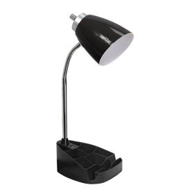19" Black Swing Arm USB Table Lamp