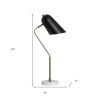 24" Antiqued Brass Metal Table Lamp