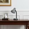 14" Gray Metal Swing Arm Table Lamp