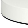 19" White Metal Lantern Table Lamp LED With Clear Cylinder Shade
