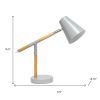 16" Gray Metal Table Lamp