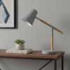 16" Gray Metal Table Lamp