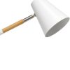 16" White Metal Table Lamp