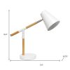 16" White Metal Table Lamp