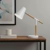 16" White Metal Table Lamp