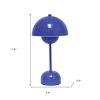 12" Blue Metal Table Lamp