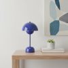 12" Blue Metal Table Lamp