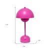 12" Hot Pink Metal Table Lamp