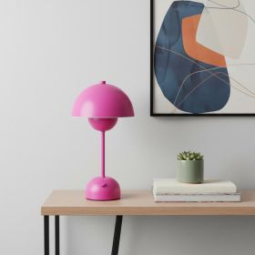 12" Hot Pink Metal Table Lamp