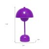 12" Purple Metal Table Lamp