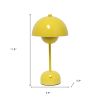 12" Yellow Metal Table Lamp