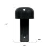 8" Black Metal Table Lamp