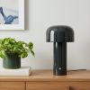 8" Black Metal Table Lamp