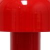 8" Red Metal Table Lamp