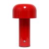 8" Red Metal Table Lamp
