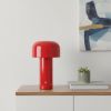 8" Red Metal Table Lamp