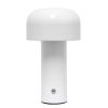 8" White Metal Table Lamp