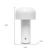 8" White Metal Table Lamp