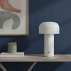 8" White Metal Table Lamp