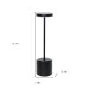 13" Black Metal Table Lamp