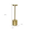 13" Gold Metal Table Lamp