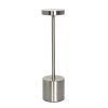 13" Silver Metal Table Lamp
