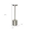 13" Silver Metal Table Lamp