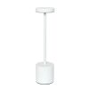 13" White Metal Table Lamp