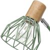 18" Green Iron Table Lamp With Green Globe Shade